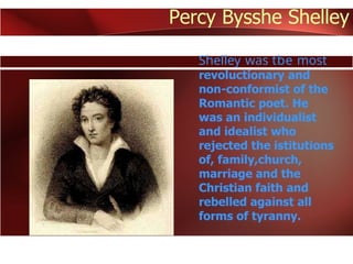 Shelley was tbe most
 