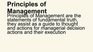 Management Principles Abstract Principles of Management | PPTX