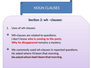Noun clause with example's nanjananajajnNBJnanananan | PPTX