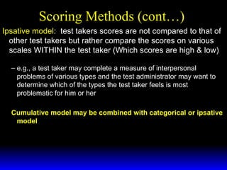 Ipsative Scale Example test-development presentations to download | PPT