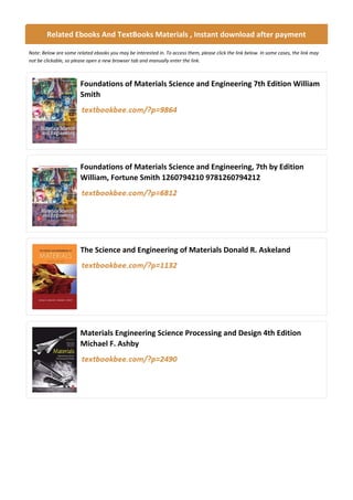 Foundations of Materials Science and Engineering 5th Edition by William ...