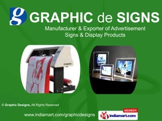 Manufacturer & Exporter of Advertisement Signs & Display Products 