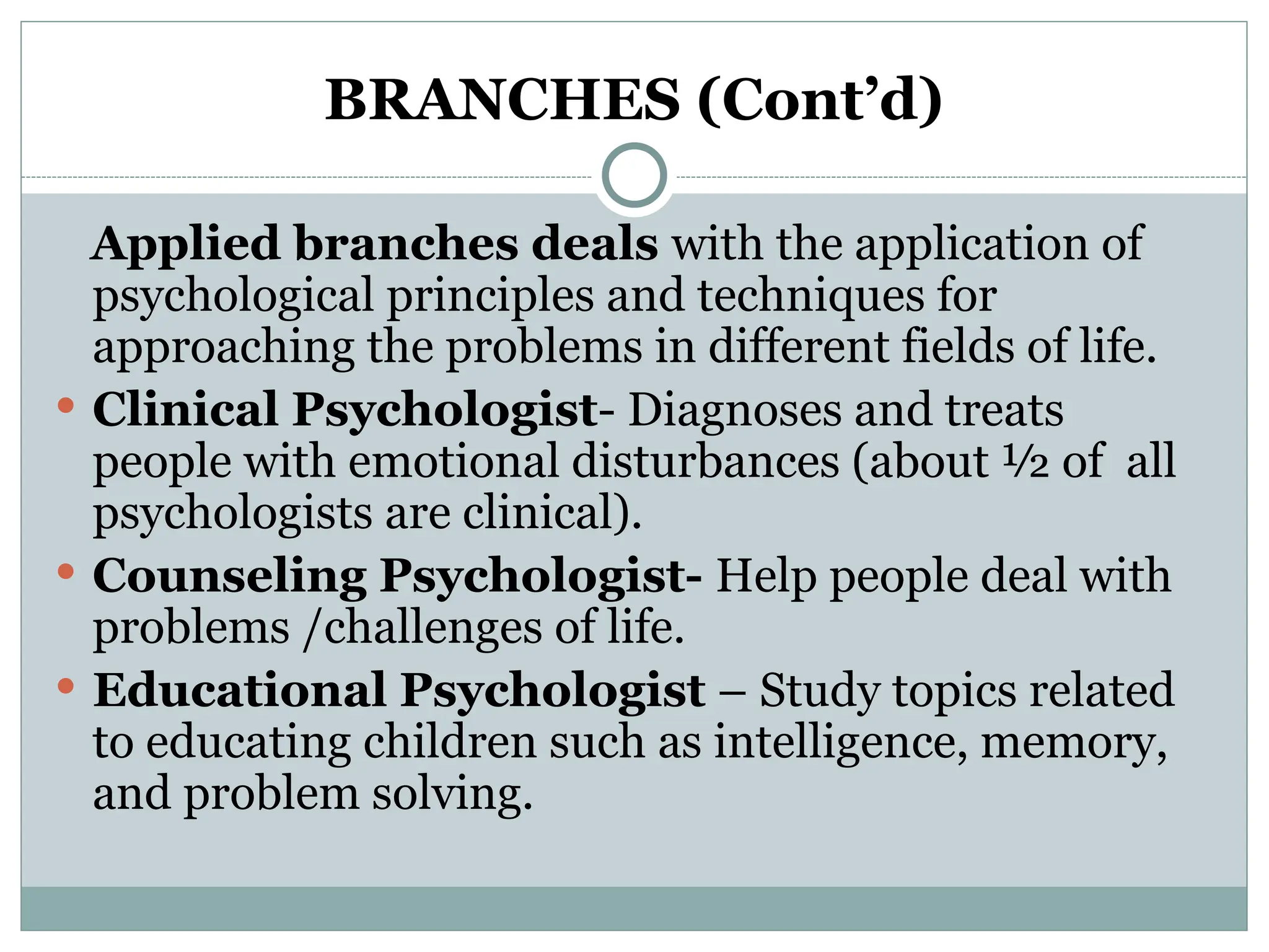 Presentation on introduction to psychology ppt