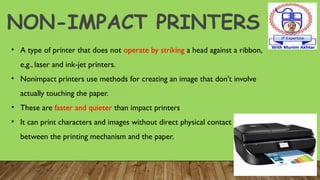 Notes On Printers printer lecure notes on how printer works and its application ptx | PPTX