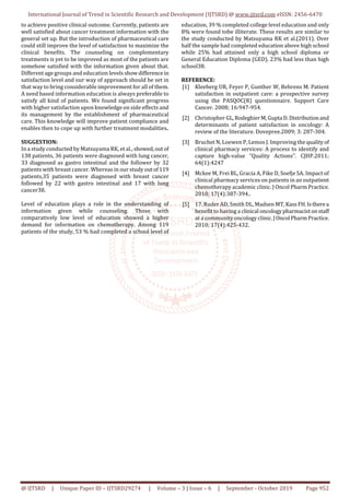 A Study on Patient Satisfaction towards Cancer Hospital | PDF