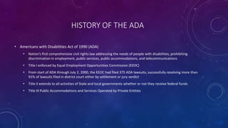 ADA of 1990 | PPTX