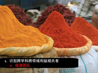 1.  识别跨学科跨领域利益相关者 ->  组建团队 