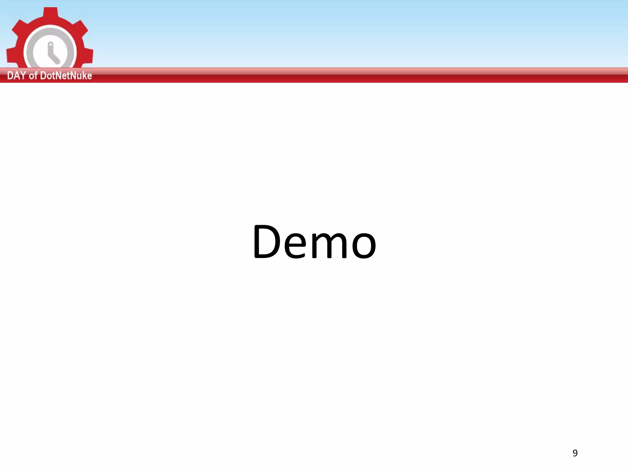 Demo


       9
 