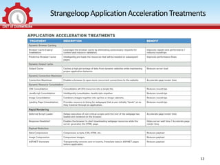 Strangeloop Application Acceleration Treatments




                                             12
 