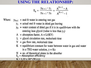 USING THE RELATIONSHIP:
Ea = Absorption efficiency
K = 1.33 x 10-6 (W) (γ)
 