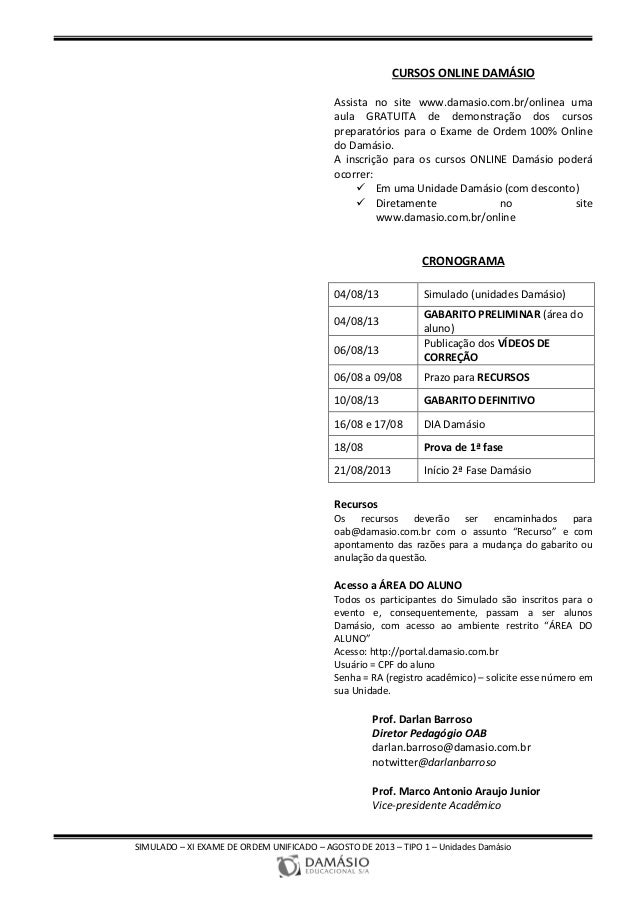 Damasio cursos online