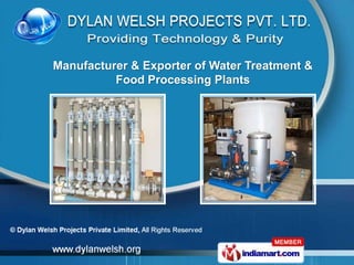 Manufacturer & Exporter of Water Treatment &
          Food Processing Plants
 