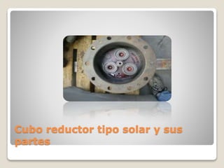 Cubo reductor tipo solar y sus
partes
 