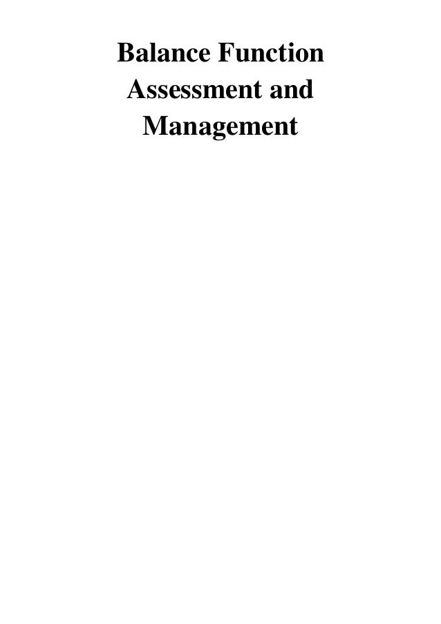 (2007) Balance Function Assessment and Management (PDF) by Gary P