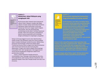 Page10
Anjakan 5 :
Memastikan kepimpinan berprestasi
tinggi ditempatkan di setiap sekolah
Kualiti Pengetua / Guru Besar merupakan faktor
berasaskan sekolah yang kedua terpenting dalam
menentukan keberhasilan murid. Pengurusan
sekolah harian berasrama adalah jauh berbeza
daripada sekolah yang tidak mempunyai
kemudahan asrama. Sewajarnya Pengetua/Guru
Besar yang ditempatkan di sekolah-sekolah
berasrama hendaklah dalam kalangan
Pengetua/Guru Besar berprestasi tinggi,
berkemahiran, berpengalaman dan
berpengetahuan dalam pengurusan, serta komited
dalam menjalankan tugas.
Kriteria ini akan menjadi keutamaan dalam pelantikan bagi
Pengetua / Guru Besar sekolah berasrama. Melalui Transformasi
Asrama Harian ini, pihak KPM akan menggariskan kriteria
pelantikan yang lebih berkesan untuk Pengetua/Guru Besar di
sekolah berasrama. Aspek latihan akan diberikan penekanan
terutama kepada Pengetua/Guru Besar yang baharu dilantik.
Kerjasama dengan agensi latihan seperti IAB akan diselaraskan
dalam memberikan latihan yang lebih kerap dan berkesan.
Anjakan 3 :
Melahirkan rakyat Malaysia yang
menghayati nilai
Murid asrama akan mewarisi dunia yang penuh
cabaran hebat. Kejayaan mengharungi segala
cabaran ini bukan sahaja memerlukan kemahiran
kepimpinan tetapi memerlukan murid yang
mempunyai nilai murni sejagat seperti integriti,
belas kasihan, adil, dan penyayang bagi
membimbing mereka dalam membuat keputusan
beretika. Pada masa yang sama, pembangunan
identiti nasional yang kukuh perlu diimbangi
dengan pembangunan warganegara yang global.
Setiap murid yang tinggal di asrama akan diperkukuhkan
melalui amalan nilai kehidupan yang murni secara praktikal
dalam menjalani kehidupan mereka di asrama. Melalui fokus
penjanaan kecemerlangan sahsiah dan disiplin dalam
Transformasi Asrama Harian, program dan aktiviti kerohanian
serta moral secara berterusan dan terancang akan
dilaksanakan. Program dan aktiviti sebegini dirancang bagi
mewujudkan iklim
‘
d
i
n
i
’
(penghayatan nilai keagamaan) di
asrama kerana penghayatan keagamaan adalah teras
pembentukan peribadi.
Justeru, amalan kepatuhan kepada peraturan,
memanfaatkan masa, hubungan sosial yang tulus dan telus,
nilai pengorbanan, kasih sayang, toleransi, kesyukuran, dan
kepatuhan kepada Tuhan akan menjadi amalan teras dan rutin
di asrama.
 