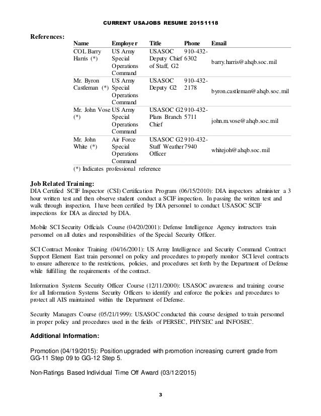 personel resume