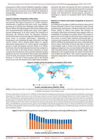 Gender Inequalities in the Context of Basic Education A Literature ...