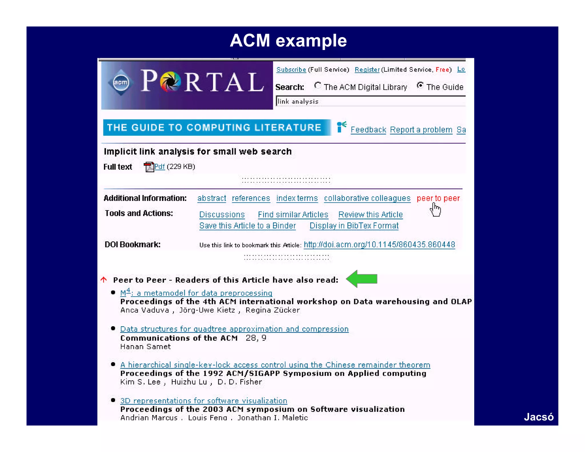ACM example




              Jacsó
 