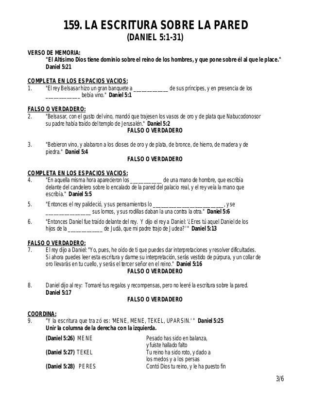 159 La Escritura Sobre La Pared