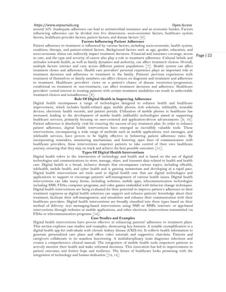 The Impact of Digital Health on Patient Adherence to Treatment (www.kiu ...