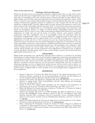 The Impact of Digital Health on Patient Adherence to Treatment (www.kiu ...