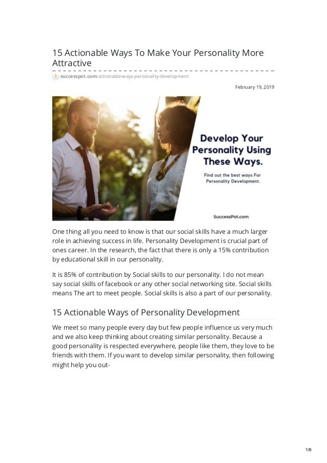 15 Actionable Ways To Make Your Personality More Attractive