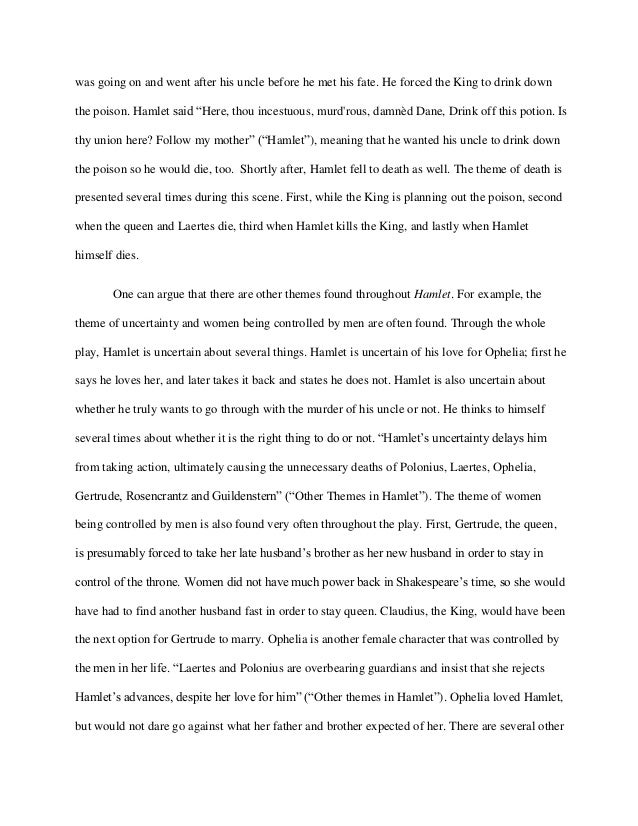 hamlet essay topics