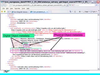 Digital Object metadata Physical Object metadata 