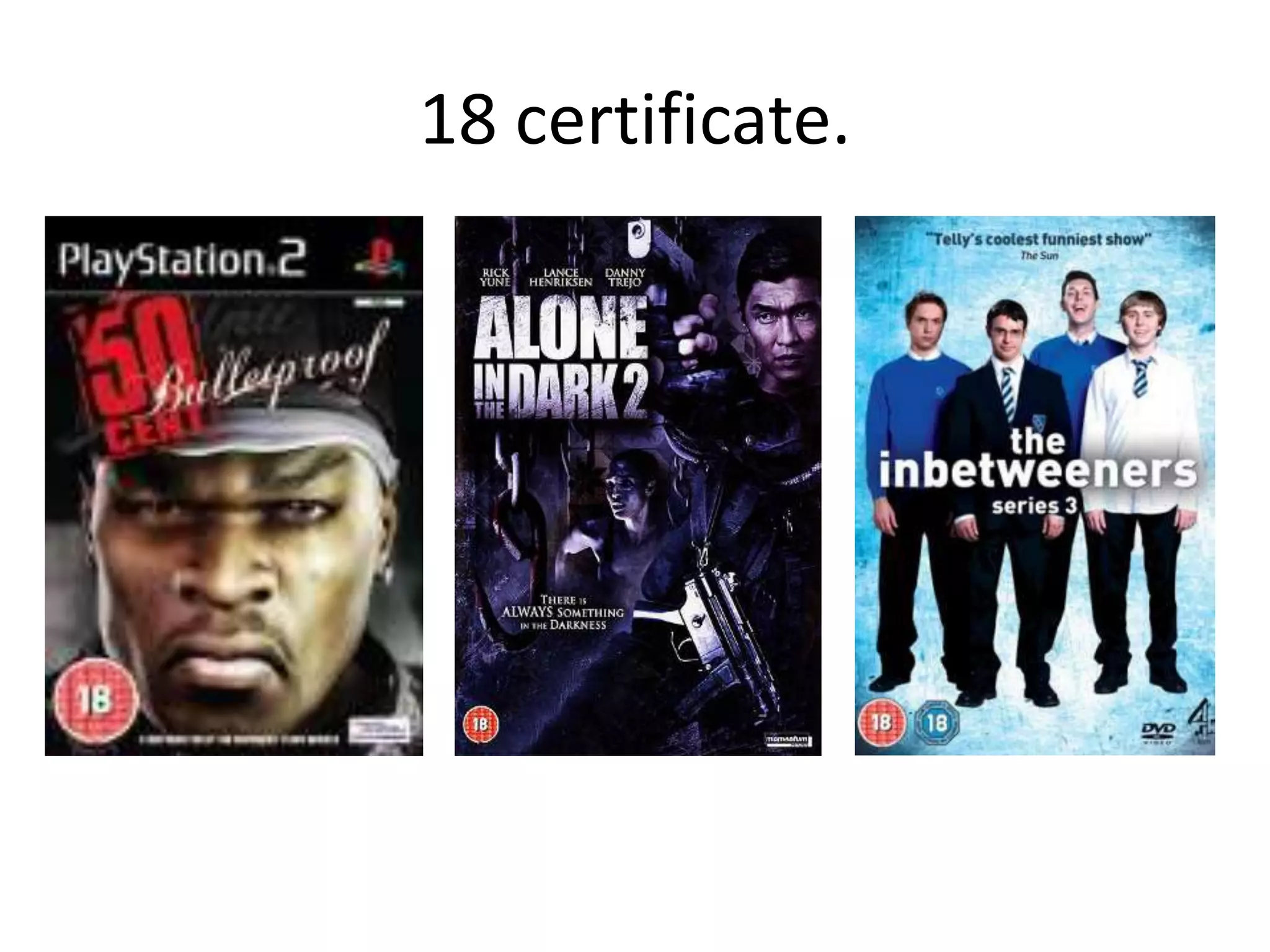 15 and 18 certificates PPT