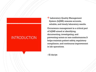 15 ANy Discussions of Occurences in lab management using LQMS.pptx
