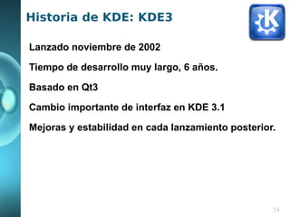 ¿Qué es KDE? KDE es un equipo multidisciplinar internacional 