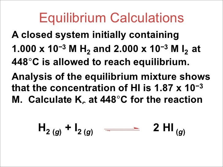 Chapter 15 Lecture Chemical Equilibrium
