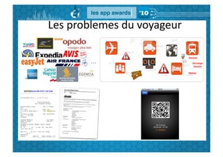 Les	
  problemes	
  du	
  voyageur	
  
                                                                     20:30	
  

                                                   07:40	
  

                               06:15	
  
                                                                                        Devises	
  
           …    17:10	
                                                                      Decalage	
  
                                                                                 13:30	
  
                                                                                              horaire	
  
                                           09:00	
  
                            10:15	
                                                    Météo	
  
                                                         15:53	
                     23:45	
  
 