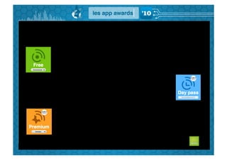 Spotify – Le modèle économique
            Spotify Free : écoute illimitée et gratuite du catalogue
            Spotify (actuellement plus de 6,5 millions de titres). 30
            secondes de publicité audio s’intercalent entre les morceaux
            tous les quart d’heure, en plus des formats publicitaires
            classiques.

Spotify Day Pass : écoute illimitée du catalogue sans
publicités pendant 24 heures pour 0,99€

          Spotify Premium : écoute illimitée sans interruptions
          publicitaires et une meilleure qualité audio, écoute sans
          connexion Internet et sans limite à l’étranger pour 9,99€
          par mois. Accéder au Spotify Mobile.
 