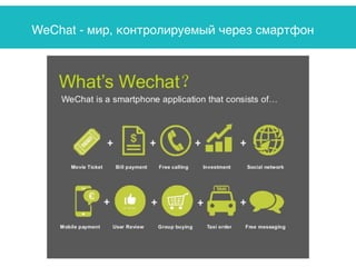 WeChat - мир, контролируемый через смартфон
 