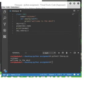Python Assingments Aktu by rajkumar | PPT
