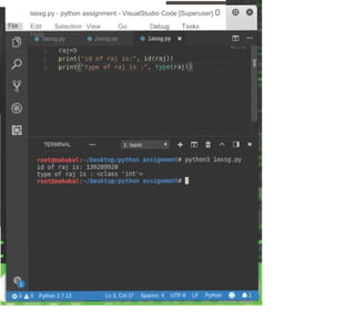 Python Assingments Aktu by rajkumar | PPT