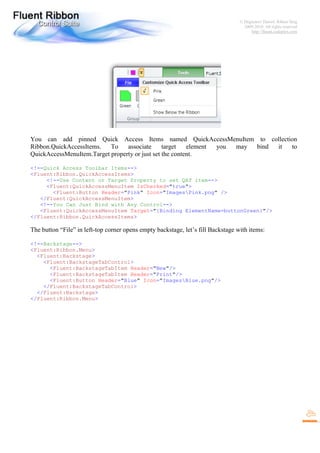 Fluent Ribbon Control Suite Walkthrough | PDF