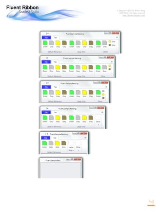 Fluent Ribbon Control Suite Walkthrough | PDF