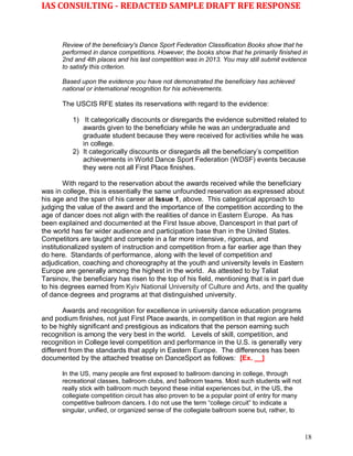 Sample Data Fix Rfe Wk Sample - redacted O-1B 2nd RFE Response 10.22.16