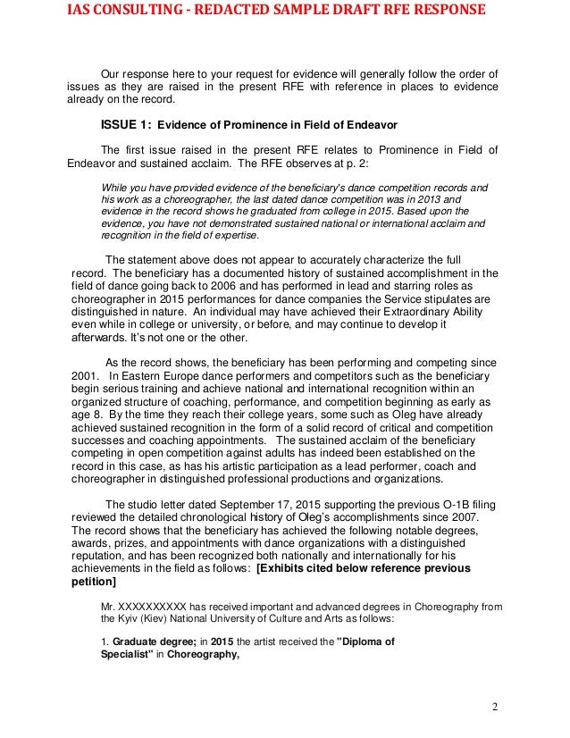 wk sample redacted o 1b 2nd rfe response 10 22 16 sample cover letter for rfe response