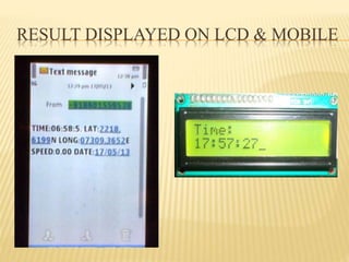 RESULT DISPLAYED ON LCD & MOBILE
 