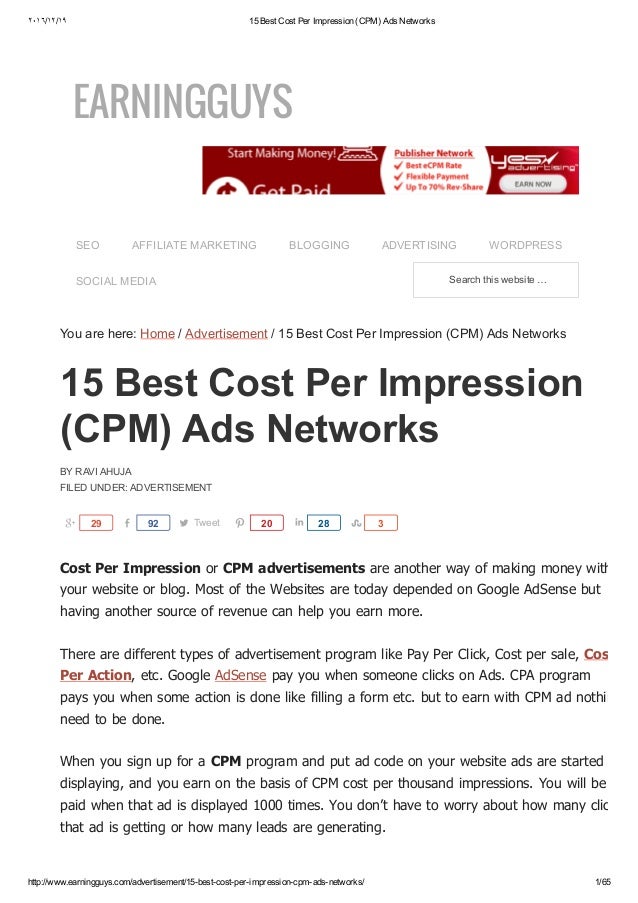 average cost per impression facebook average cost per impression facebook