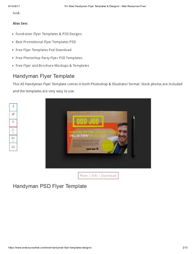 handyman flyer designs templates 2017