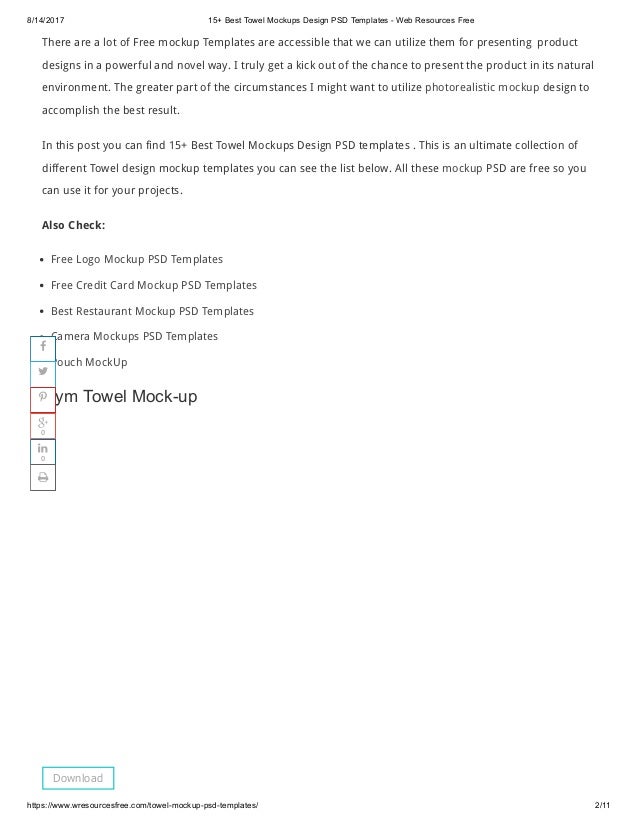 Download Towel Mockups Design