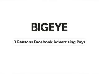 3 Reasons Facebook Advertising Pays
 