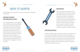 10                                                  15 Business Blogging Mistakes                                                                                                 11
                                                                                                  15 Business Blogging Mistakes




                     WHY IT HURTS                                                                                             BRANDING
                                                                                                                              There are a few negatives associated with hosting
  Not integrating your business blog with your company’s main website can be damaging for
                                                                                                                              your blog separate from your main website that affect
  several reasons:
                                                                                                                              your company’s branding. First, even if you link to
                                                                                                                              the blog from your website’s main navigation, your
  SEARCH ENGINE                                                                                                               site visitors will get sent to a completely different
  OPTIMIZATION (SEO)                                                                                                          website, which may not espouse design and branding
                                                                                                                              elements consistent with your main website and
  One of the biggest benefits of business blogging is                                                                         may result in confusion. Furthermore, sending site
  its impact on search engine optimization. Because                                                                           visitors to a blog on a free platform can result in
  each new blog article you publish creates a new                                                                             the perception of your brand as unprofessional or
  web page that can be indexed in search engines                                                                              unreliable, undermining your credibility as a business.
  to help you get found online, you really want your
  business blog to be associated with your main                                             CENTRALIZATION
  website. That way, any SEO juice you generate from
  your blog will automatically benefit your corporate                                       You might be hosting your blog on a separate URL only after you’ve purchased a unique
  website as well. Hosting your blog on a free                                              domain (e.g. http://thisismyblog.com) and linked to it from the main navigation of
  platform’s URL like http://companyblog.wordpress.                                         your company website. While this is a better practice, you’re still sending site visitors
  com will only guarantee that the SEO credit you’ve                                        away from your main website. This is counterintuitive, as usually the goal is to attract
  built gets applied to the blogging platform, not your                                     visitors to your main website by using your blog as bait. Ultimately, you want all of
  own website.                                                                              the engagement to happen on your main website, and you want your blog visitors to
                                                                                            associate your blog with your brand name.



Share This Ebook!                                                                                                                                                         Share This Ebook!



www.Hubspot.com                                                                                                                                                             www.Hubspot.com
 