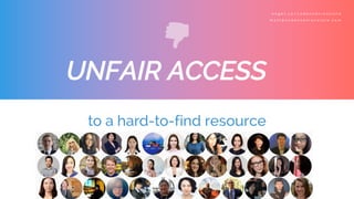 to a hard-to-find resource
UNFAIR ACCESS
a n g e l . c o / c a d e n c e t r a n s l a t e
m a t t @ c a d e n c e t r a n s l a t e . c o m
 