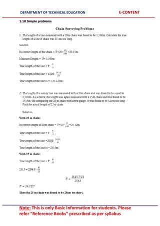 DEPARTMENT OF TECHNICAL EDUCATION E-CONTENT
Note: This is only Basic Information for students. Please
refer “Reference Books” prescribed as per syllabus
1.10 Simple problems
 