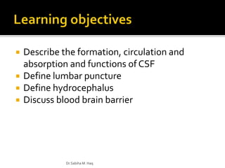 15 cerebrospinal fluid | PPTX